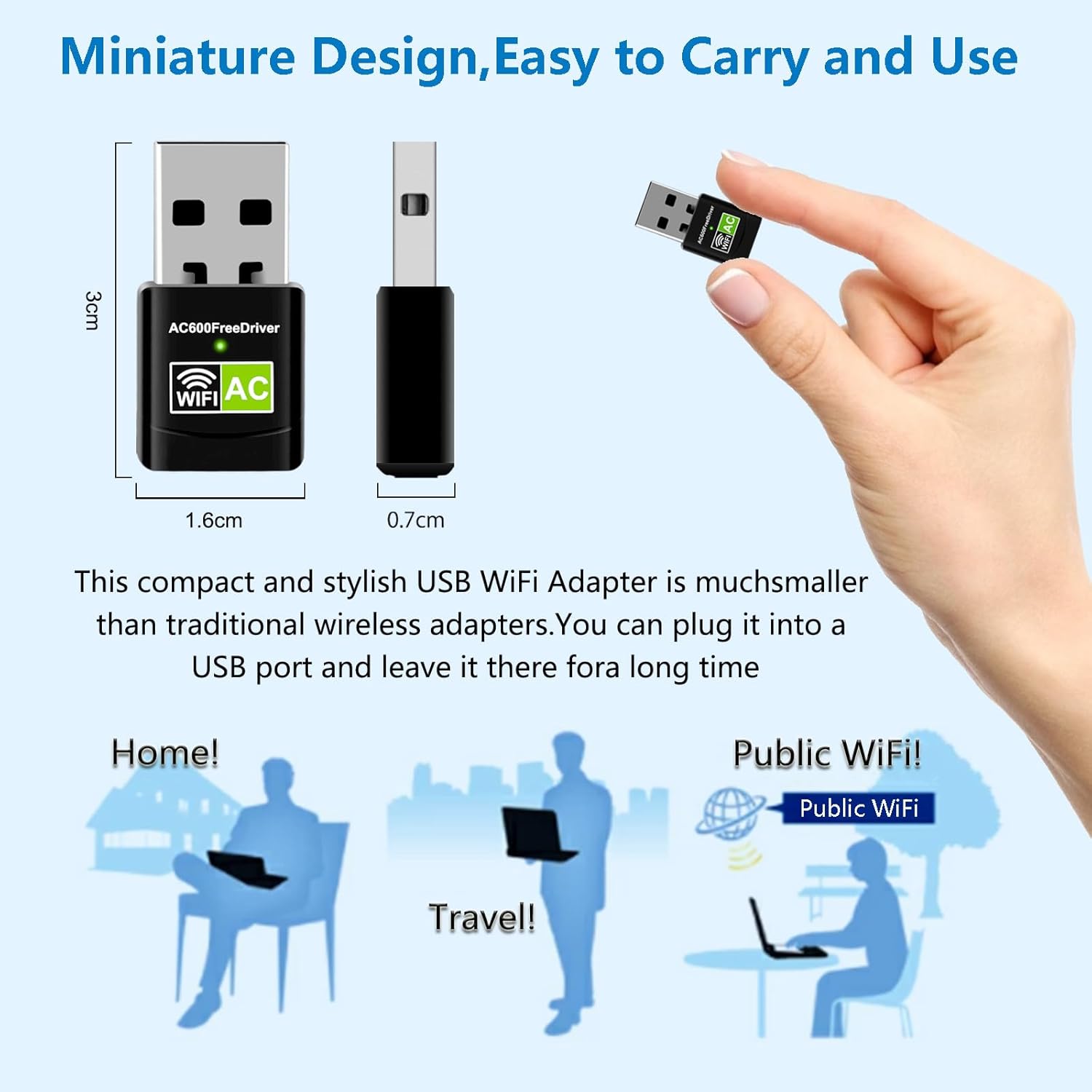 Imagen 4 de Adaptador USB WiFi Dual Band AC600